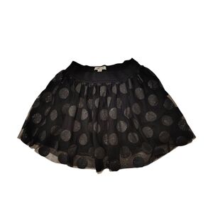 Cherokee Black Glitter Polka Dot Mini Skirt